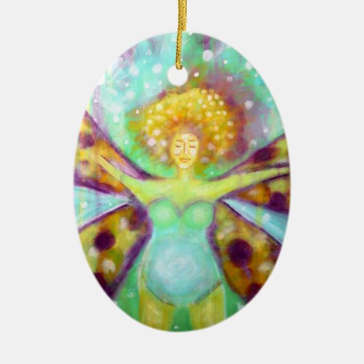 Kunst "Vrijheid worden" Keramisch Ornament (Voorkant)