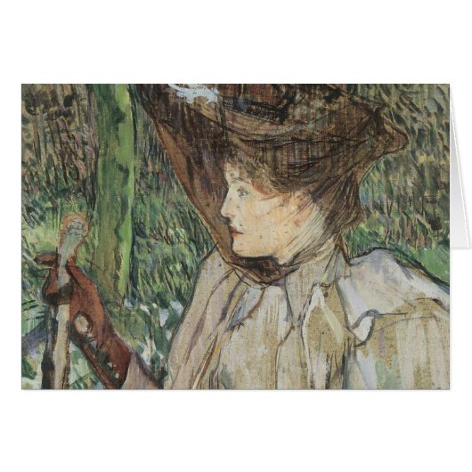  kunst, vrouw met handschoenen van Toulouse Lautre (Voorkant Horizontaal)