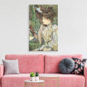 kunst, vrouw met handschoenen van Toulouse Lautre Canvas Afdruk (Insitu (Woonkamer))