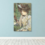  kunst, vrouw met handschoenen van Toulouse Lautre Canvas Afdruk (Insitu (Houten vloer))