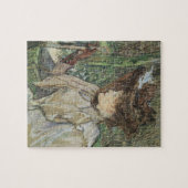  kunst, vrouw met handschoenen van Toulouse Lautre Legpuzzel (Horizontaal)