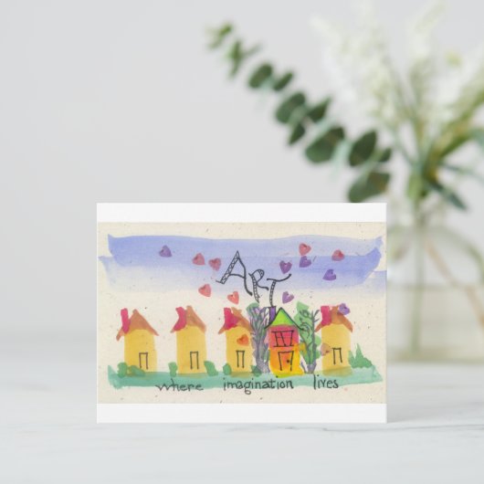 Kunst waar de verbeelding leeft briefkaart (Staand voorkant)