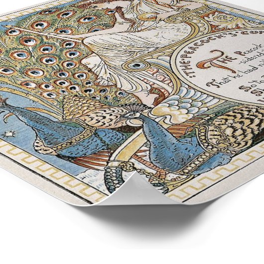 Kunst, , Walter Crane, Juno en haar vogels Poster (Hoek)