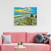 kunst, wandkunst, zandkasten op het strand canvas afdruk (Insitu (Woonkamer))