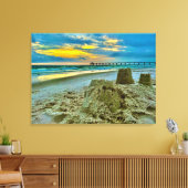 kunst, wandkunst, zandkasten op het strand canvas afdruk (Insitu (Woonkamer))