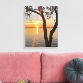 kunst, wandkunst, zon op de St. Lawrence Canvas Afdruk (Insitu (Woonkamer))