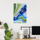 Kunst Waterskiën Retro Poster Print Vintage Thuis (Thuiskantoor)