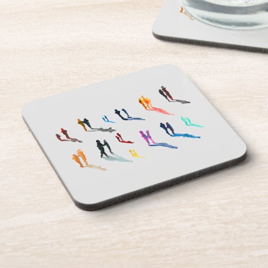 Kunst waterverf bier onderzetter (Linkerzijde)