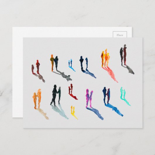 Kunst waterverf briefkaart (Voorkant / Achterkant)