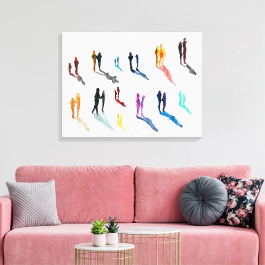 Kunst waterverf canvas afdruk (Insitu (Woonkamer))