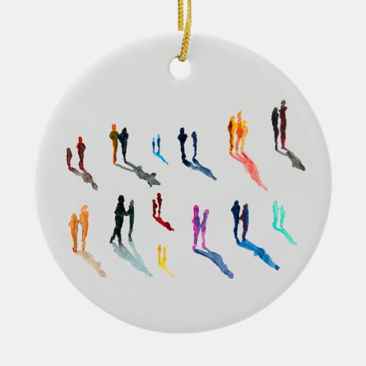 Kunst waterverf keramisch ornament (Voorkant)