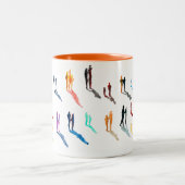 Kunst waterverf tweekleurige koffiemok (Center)