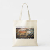 Kunst werd voor het eerst Creëer met een doel Canv Tote Bag (Achterkant)