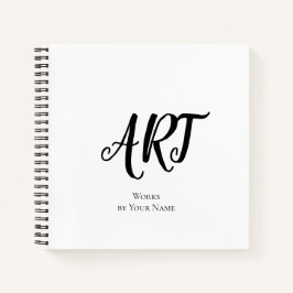 Kunst Werkt met Jouw naam Sketchbook-laptop Notitieboek