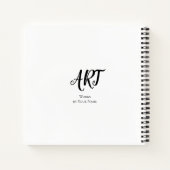 Kunst Werkt met Jouw naam Sketchbook-laptop Notitieboek (Achterkant)