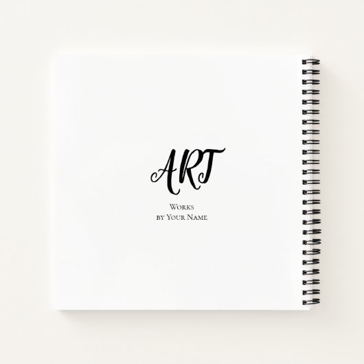 Kunst Werkt met Jouw naam Sketchbook-laptop Notitieboek (Achterkant)