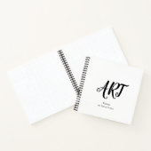Kunst Werkt met Jouw naam Sketchbook-laptop Notitieboek (Binnen)