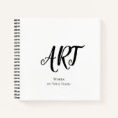 Kunst Werkt met Jouw naam Sketchbook-laptop Notitieboek (Voorkant)