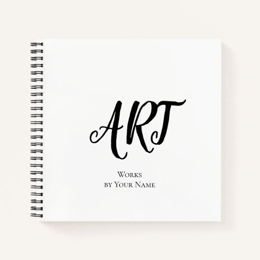 Kunst Werkt met Jouw naam Sketchbook-laptop Notitieboek (Voorkant)
