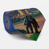 Kunst West-Stropdas - Ballooning op Rio Grande Stropdas (Opgerold)