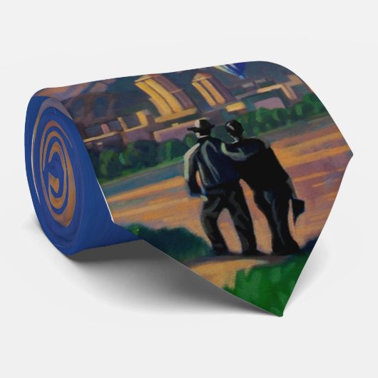 Kunst West-Stropdas - Ballooning op Rio Grande Stropdas (Opgerold)