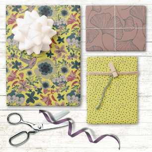 kunst William Morris Botanical Hummingbird Inpakpapier Vel