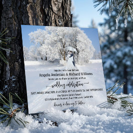 Kunst Winter Wonderland Trouwboom Kaart
