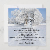 Kunst Winter Wonderland Trouwboom Kaart (Voorkant)