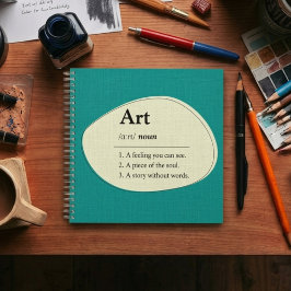 Kunst woordenboek stijl notitieboek & schetsboek