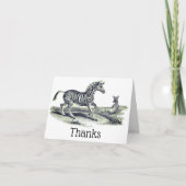 kunst Zebra en foto-dank Bedankkaart (Voorkant)