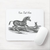 kunst Zebra Mare en wilde dieren Mousepad Muismat (Met muis)
