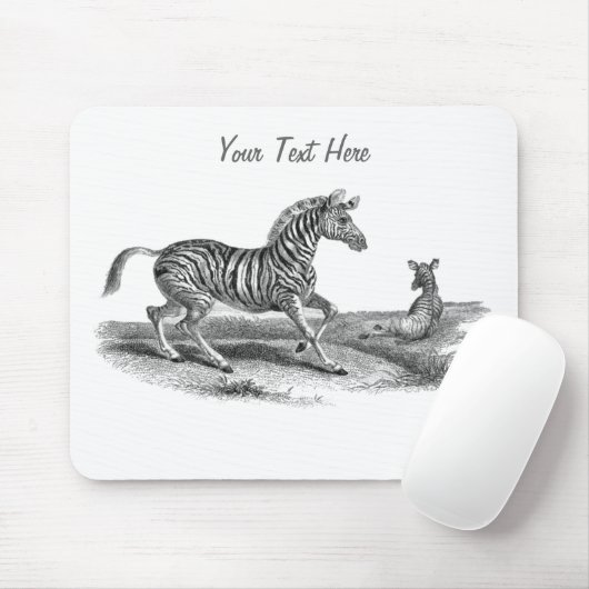 kunst Zebra Mare en wilde dieren Mousepad Muismat (Met muis)