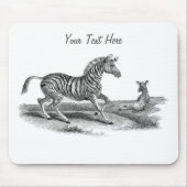 kunst Zebra Mare en wilde dieren Mousepad Muismat (Voorkant)