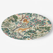  kunst, zebra's giraffen, flamingo, vogeltjes, lio papieren bordje (Gekanteld)