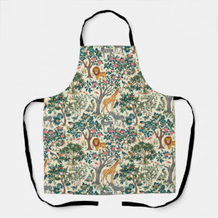  kunst, zebra's giraffen, flamingo, vogeltjes, lio schort