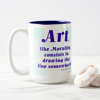 Kunst, zoals Moraliteit, ... Tweekleurige Koffiemok