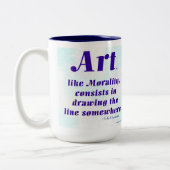 Kunst, zoals Moraliteit, ... Tweekleurige Koffiemok (Links)