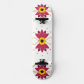 Kunst zonnebloem persoonlijk skateboard (Voorkant)