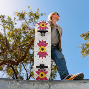 Kunst zonnebloem persoonlijk skateboard