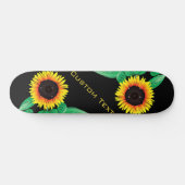 Kunst Zonnebloemen - Jouw tekst toevoegen / Naam Persoonlijk Skateboard (Horizontaal)