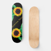 Kunst Zonnebloemen - Jouw tekst toevoegen / Naam Persoonlijk Skateboard (Voorkant)