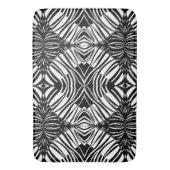 Kunst Zwart-wit Geometrisch Tribal Patroon Badmat (Voorkant Verticaal)