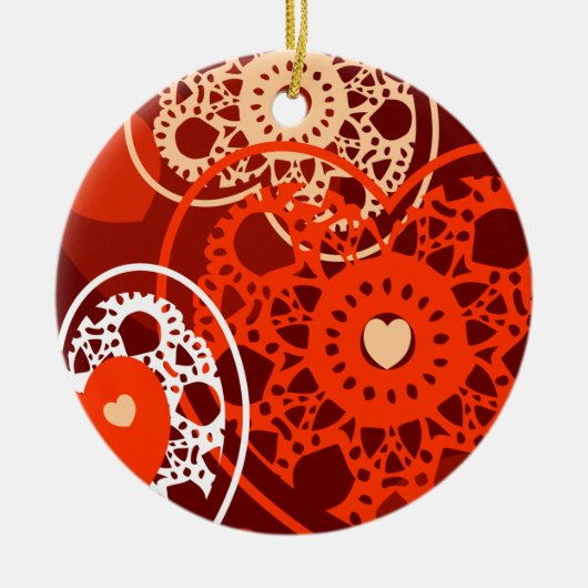 Kunstachtergrond, versiering keramisch ornament (Voorkant)