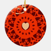 Kunstachtergrond, versiering keramisch ornament (Achterkant)