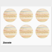 Kunstachtergrond waterverf, textuur ronde sticker (Vel)