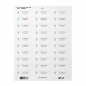 Kunstadreslabel anananasappelschilfers etiket (Full Sheet)