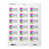 Kunstadreslabel "Pet Paws" Pop Etiket (Full Sheet)