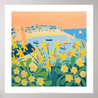 Kunstafdrukken: een barst van affodils, St. Ives Poster