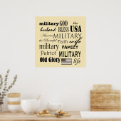 Kunstafdrukken in militaire substraat Poster (Keuken)