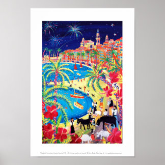 Kunstafdrukken: Magische bergmuziek, Menton Poster